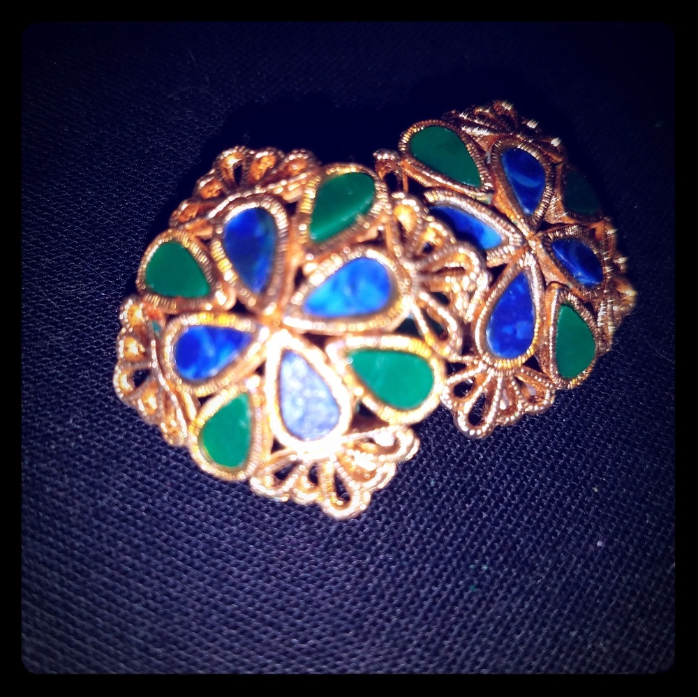 80's clip on costume earrings